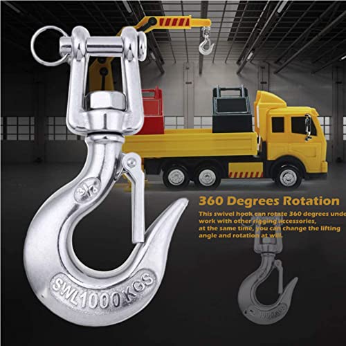 Aowish 3/8-Inch Stainless Steel Clevis Slip Hook With Safety Latch Heavy Duty Swivel Lifting Hoisting Safety Chain Hooks For Rigging Towing Winch Atv Utv Trailer Crane Wrecker Etc (Swl 1000Kgs) #TOP6
