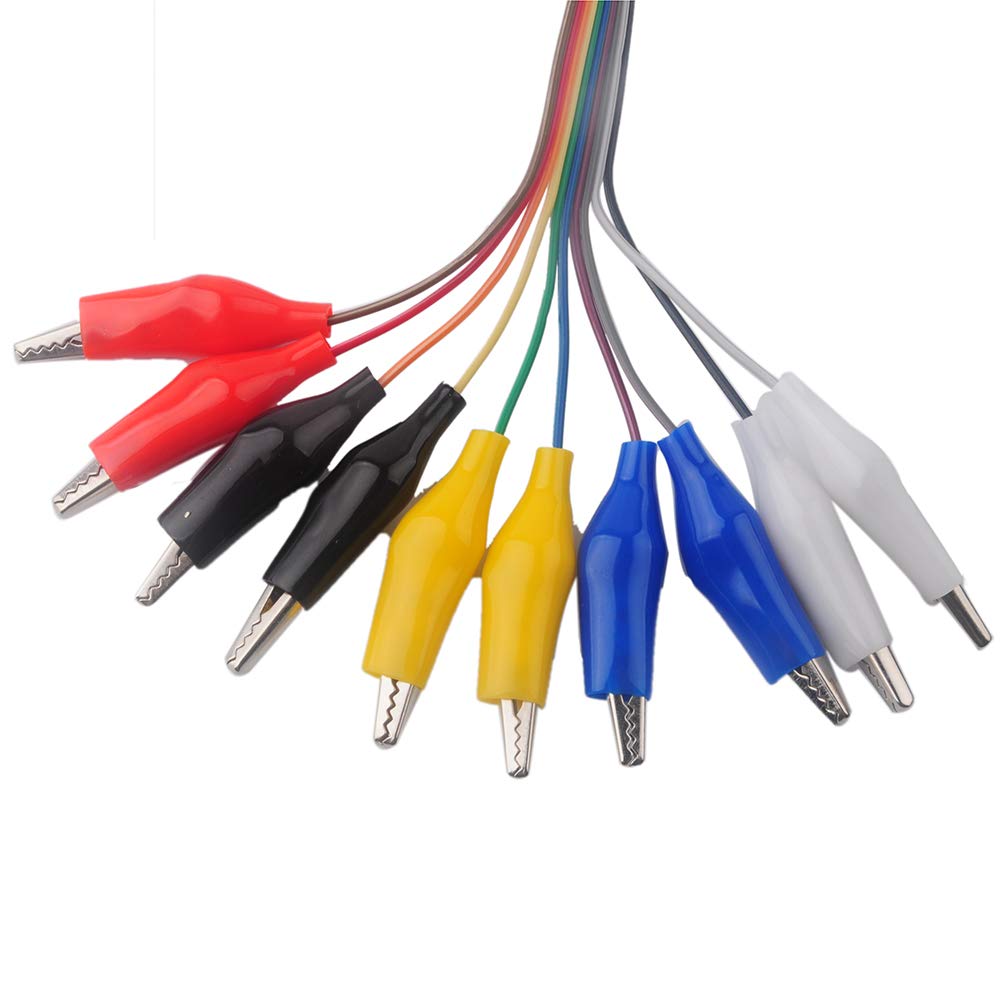 Clip de cable de prueba de cocodrilo a hembra/macho, cable de puente Dupont para Arduino Micro:bit (paquete de 20)