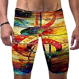 Herren Musical Art Clef Swim Jammers Quick Dry Training Swim Jammer Badeanzug Trunk, Mehrfarbig, Medium