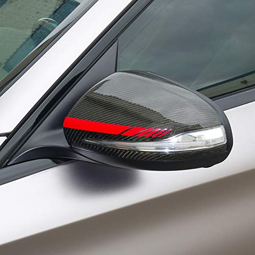 US85 Direct for New Mercedes-Benz AMG Edition1 Universal Rearview Mirror Cover Left & Right Trim Strip Sticker Vinyl Racing Decal Emblem Badge Refit Logo Decoration Gift (Red)