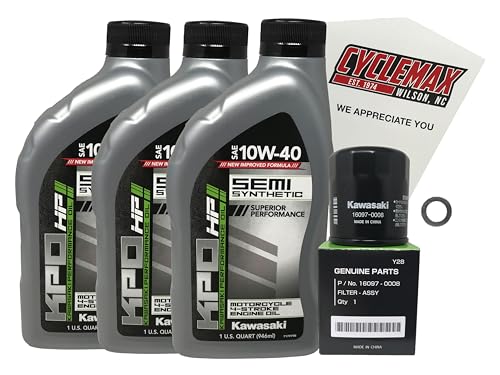 Cyclemax Oil Change Kit compatible with 2018-2023 Kawasaki Ninja 400