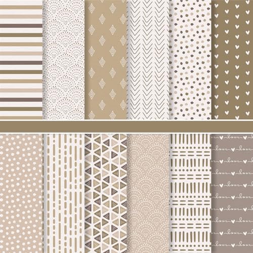 Papier à motif bohème marron 30x30 cm pour réussir vos décorations d'album photo
