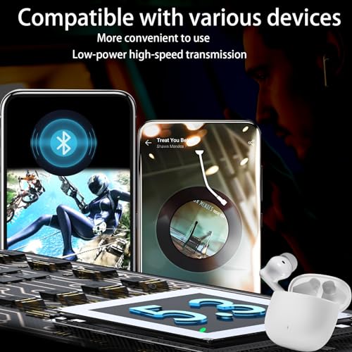 Image of Wireless Earbuds with Active Noise Cancellation,40H Playtime,Bluetooth 5.3 Headphones,Hi-Fi Stereo Sound IPX7 Waterproof (Cloud White)