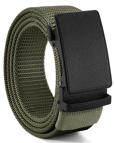 Image of CHAOREN 1.5 inch Nylon Ratchet Belts for Men - Adjustable Casual Work Belt with Slide Buckle - Trim to Fit