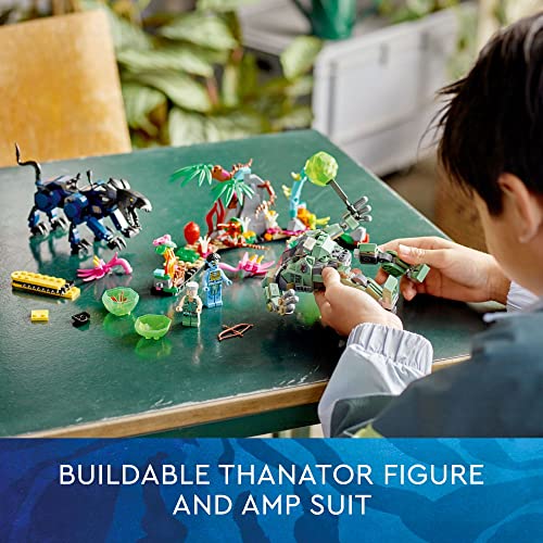 Avatar Neytiri & Thanator vs. AMP Suit Quaritch 75571 - Giocattolo d'azione costruibile con figura di animale e scena Pandora, regalo per bambini - Lego - Immagine 3