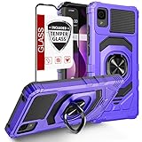 YOOBSTAR Case for Cricket Vision Plus/Cricket Emmett Case w/Tempered Glass Screen Protector(Full Cov