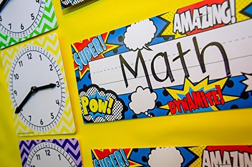 Teacher Created Resources Superhero Flat Name Plates (5588), 11-1/2" x 3-1/2"