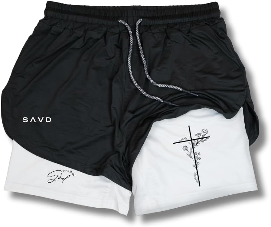 SAVD Christian Performance Shorts - Women's Gym & Sport Shorts with Pockets