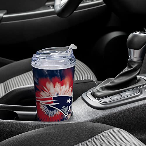 Image of Rico Industries NFL Football Glitter 24oz Acrylic Glitter Tumbler with Hinged Lid, Officially Licensed Double Wall Tumbler with Straw