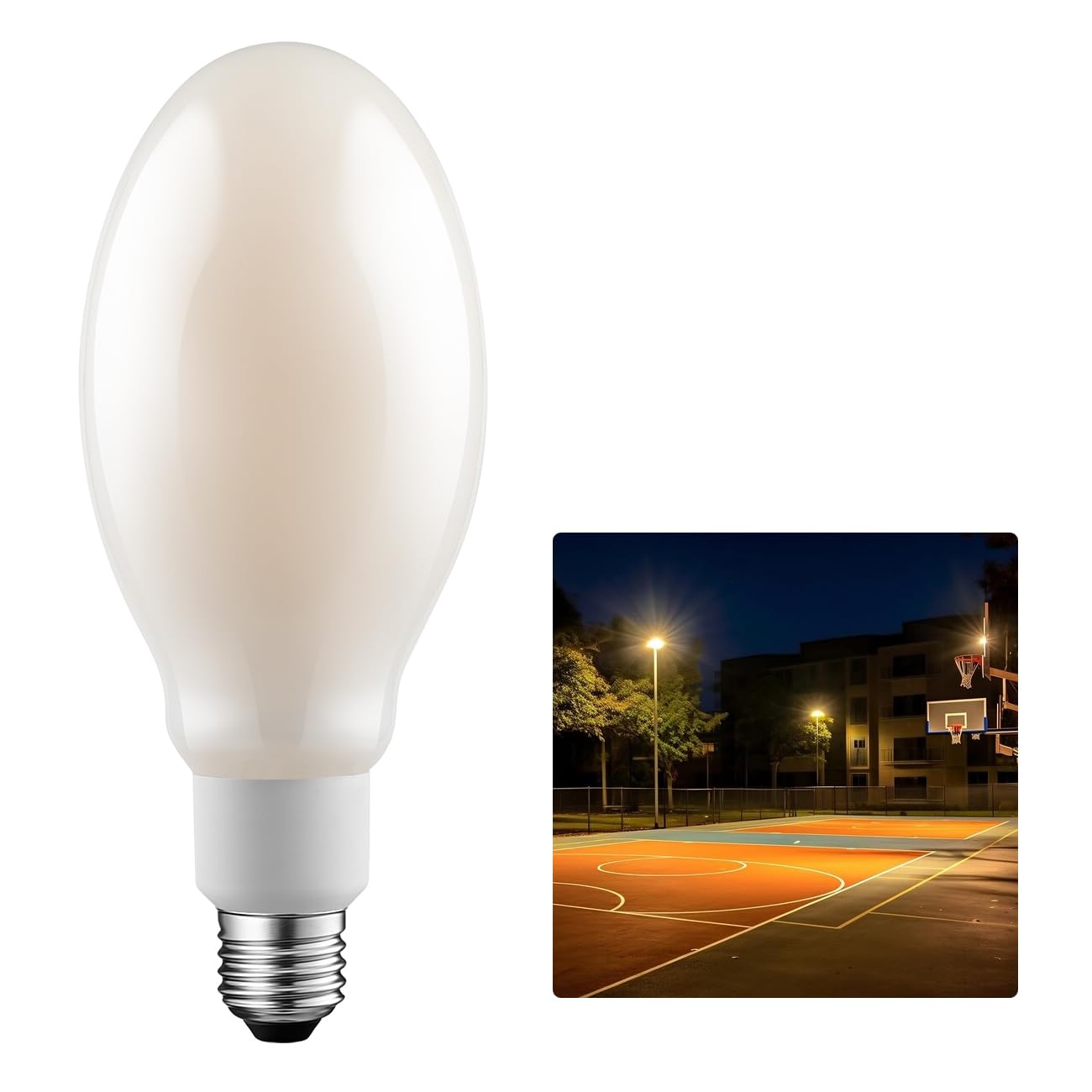 LVWIT Lampadine LED E27 Luce Calda 2700K, Lampadina LED Filamento 38W Equivalenti a 297W, 5400LM, Lampadine Luce Calda, Lampadina Stile Vintage,Risparmio Energetico,Non Dimmerabile, Pacco da 1 Unità