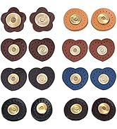 Amazon | WADORN 6色 6組 ボタン 縫い付け式 PU レザー