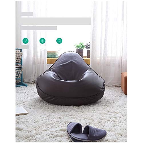 JJZXT Leder Lazy Sofas Decken Stühle ohne Füllstoff Leinen Stoff Liege Sitz Sitzsack Hocker Puff Couch Tatami Wohnzimmer – Bild 6