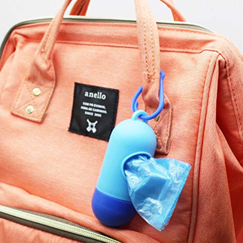 Image of Portable Plastic Diaper odor bags Disposal Bags Roll With Plastic Box Cover (Blue)