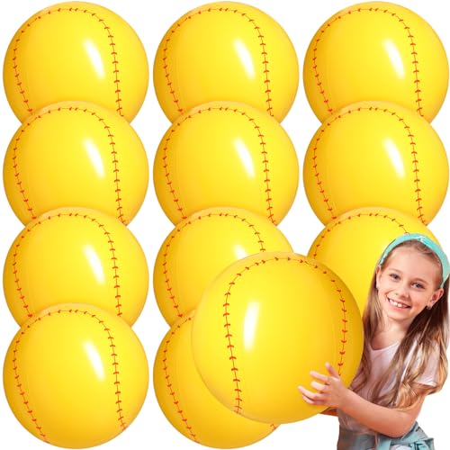 Chivao 12 Pack 16 Inch Inflatable Baseball Beach Balls, Giant Pool Toys by Chivao - Used condition - US$13.21
