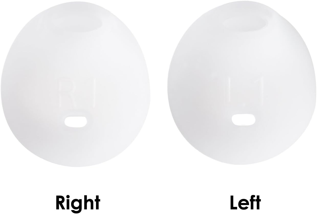 20 Pieces Earbud Covers Silicone Tips Replacement Ear Gels Buds for Sam Galaxy Note 5/Note 7/S7/S6/S6 Edge Earbuds,White Color