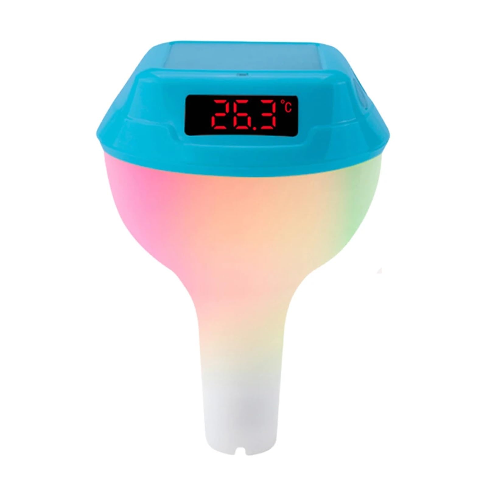 Termometr Do Wody Termometr Do Basenu Zewnętrznego Zasilany Energią Słoneczną, Wyświetlacz LED, Termometr Do Basenu, Wodoodporny Monitor Temperatury Wanny Basenowej, Akcesoria Basenowe(Lake Blue)