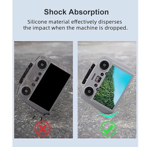 Silicone Skin Cover for DJI RC 2 Remote Control Protective Case for DJI Air 3 Controller Non-Slip Sleeve Drone Accessories (Grey) - Image 3