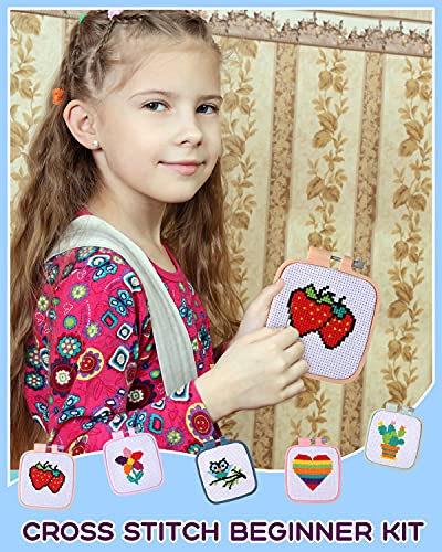 Pllieay E-008S 5Pcs Cross Stitch Kits For Beginners For Kids 7-13 thumb #4