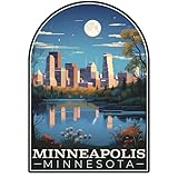 Minneapolis Minnesota Design C Souvenir Decorative Flat Magnet 2-Inch