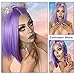 ENTRANCED STYLES Purple Wig Straight Bob Hair 12 Inch Synthetic Lavender Wigs for Women Colorful Cosplay High Temperature Heat Resistant Wig