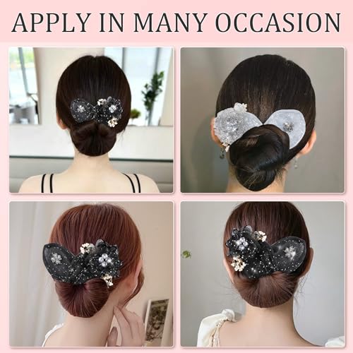 Rednow Hand Embroidered Flowers Hair Accessory Set For Women And Girls thumb #4