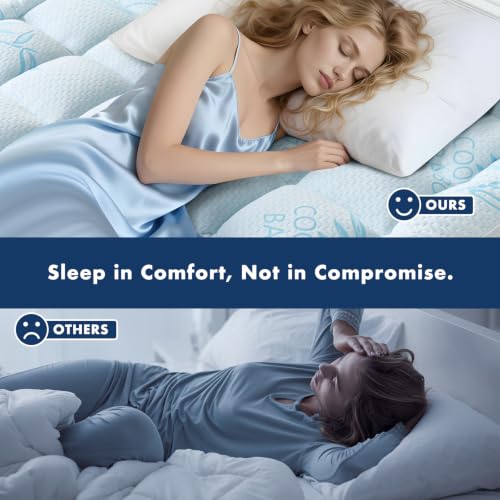 Queen Mattress Topper, Breathable and Soft Extra Thick Pillow Top 60"x80" - image 4