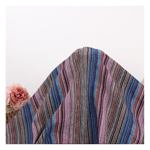 Tissu imprimé ethnique floral pour nappe et rideaux, décor exotique vintage