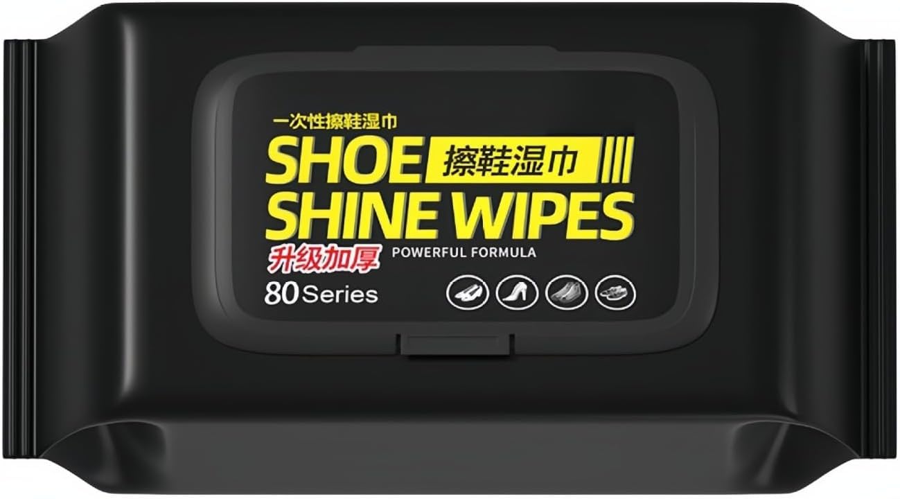Shoe Cleaning Wipes (1 Pack - 80 Pieces) Instant Shoe Cleaner Wipes for Sneakers, Quick Shoe Cleaning Wipes to Remove Dirt & Stains