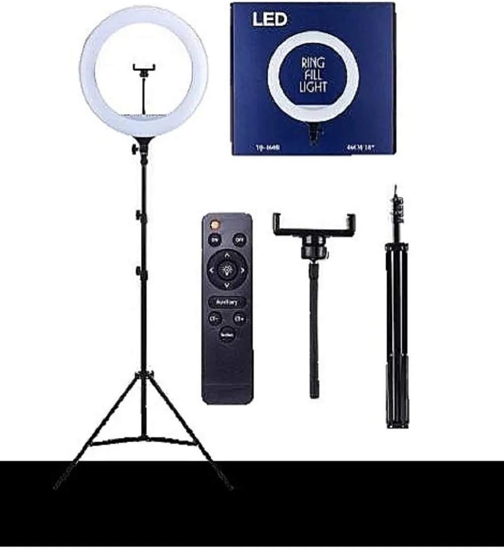 Iluminador Led Ring Light De 18 Polegadas Lives Tripé 215cm