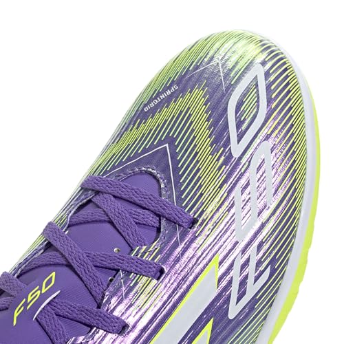 adidas Unisex F50 Club Indoor Football Boots Fußballschuhe, Purple Rush/FTWR White/Lucid Lemon, 40 2/3 EU