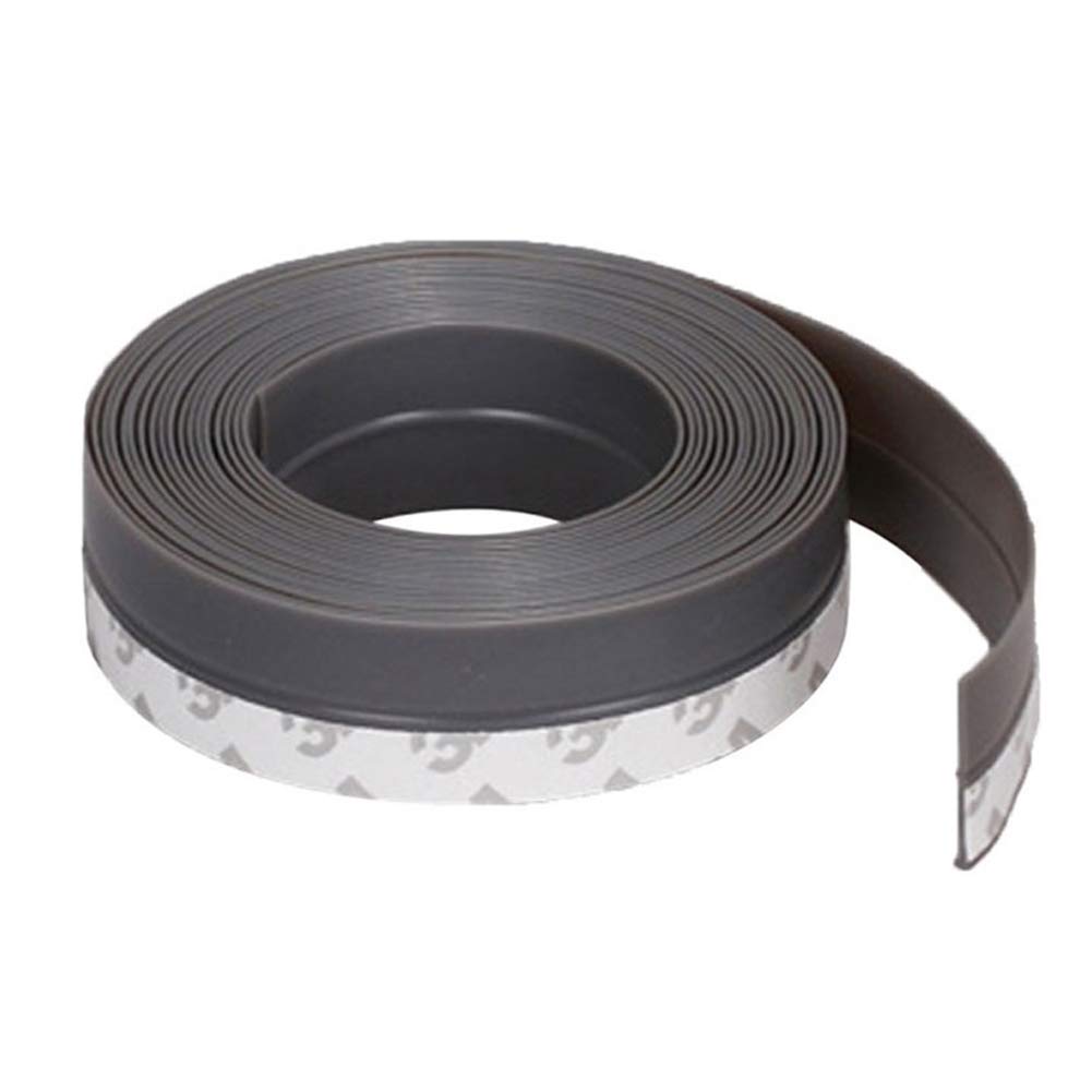 Striscia di tenuta porta resistente alle intemperie, Striscia di tenuta Guarnizione inferiore porta insonorizzata Antipolvere Porte e finestre Weather Stripping Traslucenza[5m],Grigio,35mm