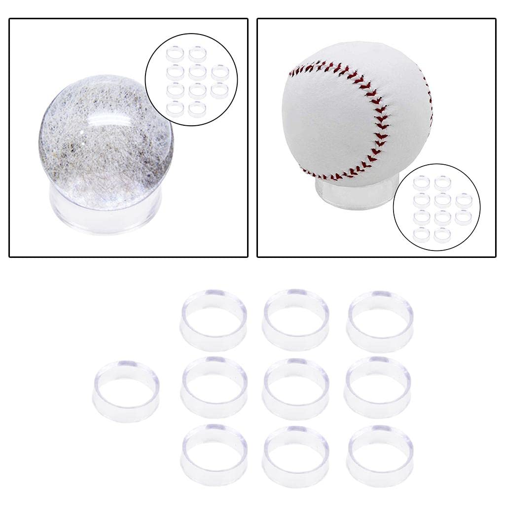 SM SunniMix Lot De 10 Socles Acrylique Rond Transparent – Support Boule De Cristal, Sphère, Marbre – Grand Modèle Pour Exposition & Déco