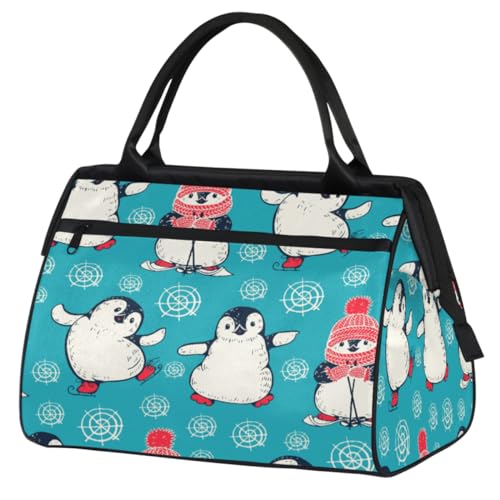 Borsone da viaggio con motivo pinguini per donne e uomini 24 l borsa da weekend con sportiva da da Colore 24L UK Organizer per borse