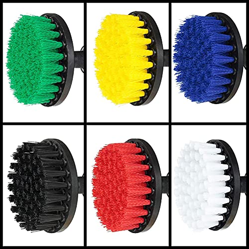 24 Piece Drill Brush And Scrub Pads Attachments Set,Extend Long Attachment, All Purpose Clean For Grout, Tiles, Sinks, Bathtub, Bathroom,Tub, Kitchen, Car, Pool, Boat,Carpet Cleaning, Grout Scrubbing #TOP1