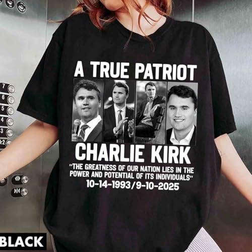 True Patriot Charlie Kirk Republican Patriotic American Charlie Kirk Political Black Shirt2