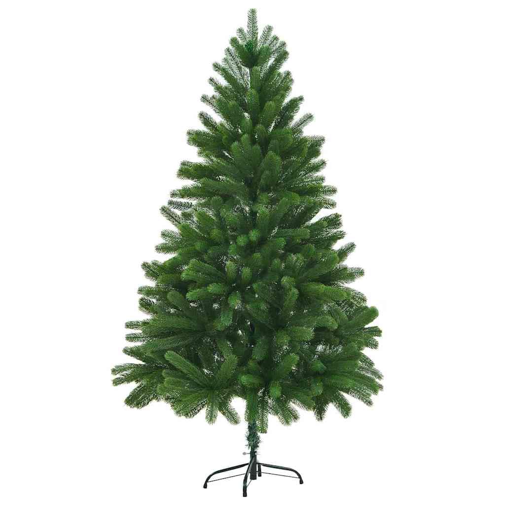Choinka zielona, 180 cm, sztuczna choinka z polietylenu, z 300 diodami LED o ciepłej białej barwie, wytrzymała podstawka, smukły kształt, do użytku wewnątrz i na zewnątrz, trwała, świąteczna dekoracja