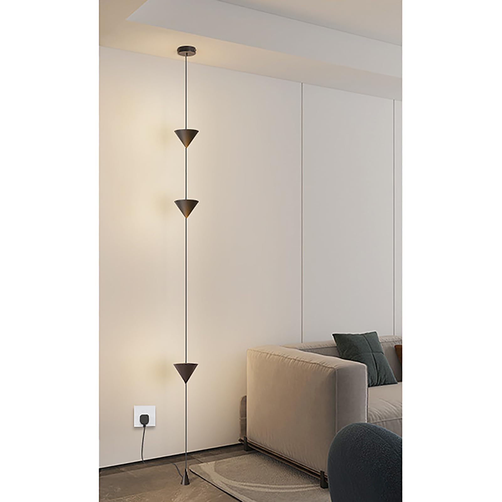 Lampadari da soffitto, Illuminazione a Sospensione a Clessidra, Lampada da Terra Moderna e Creativa e Lampada a Sospensione, Illuminazione d'atmosfera per Soggiorno, Comodino, sfon