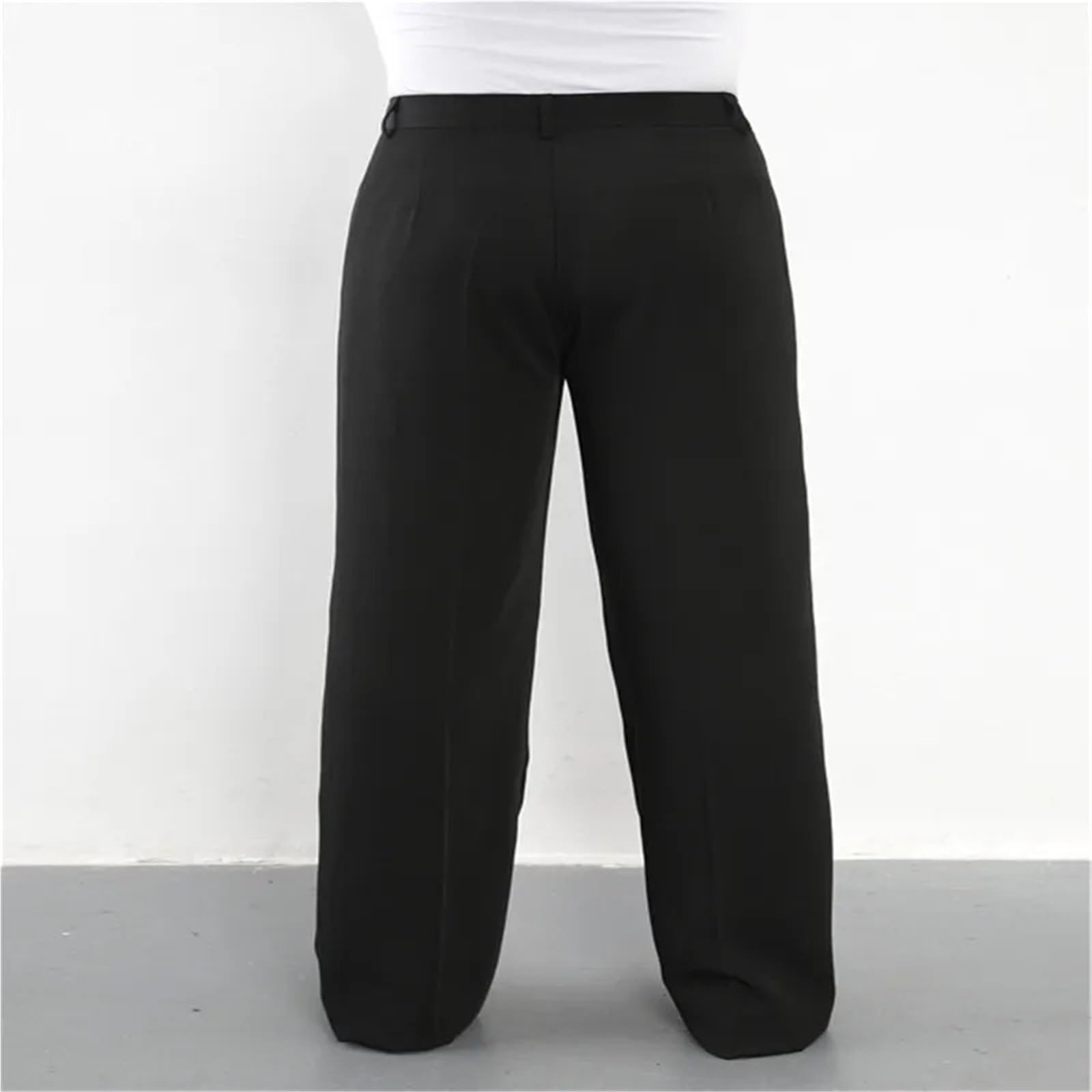 Pantalone Uomo per Danza Latino Pantaloni da Ballo Jazz/Latino da Uomo, Neri, da Uomo, for Sala da Ballo, Abbigliamento da Ballo for Prove/esibizioni(Black Belt Section,Waist 97CM)