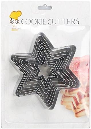 Star-Shaped Cookie Cutters Set Pastry Cutters From 14 cm to 3 cm - Set of 10 by KAISHAN