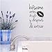 Produktbild Küss mich vor dem Verlassen und nach dem Betreten von Vinyl Wandaufkleber Liebe Zitate Wandtattoos für Zuhause Schlafzimmer/Wohnzimmer Dekor 57 cm x 34 cm
