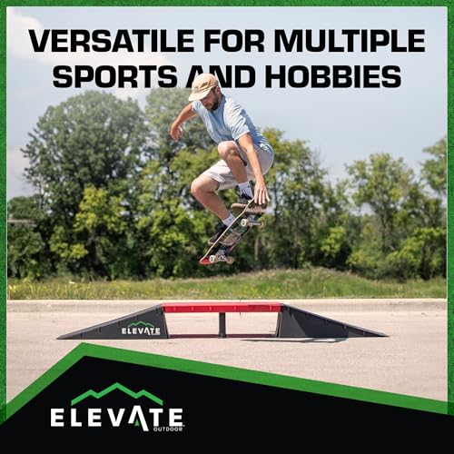 Elevate Outdoor EZ-Link Setup Skateboard Ramp 3-Piece Set with 3 Setup Options for Manual Tricks & Flips for Scooters & BMX Bikes, Orange - Thumbnail 3