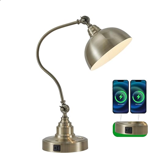 Lámpara de escritorio vintage, lámpara de mesa decorativa para el hogar, oficina, sala de estar, dormitorio, luz de escritorio, rústica, industrial,