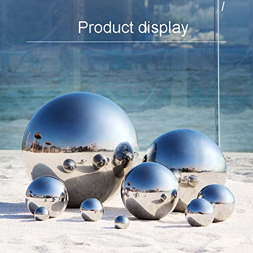 Gazing Balls, Garden Gazing Ball, gepolijste holle bal, tuin reflecterende gazing globe, zilveren roestvrijstalen gepolijste tuinbol, holle bal dikte 1,5 mm, for thuis tuin ornament decoraties (afmeti - Afbeelding 3