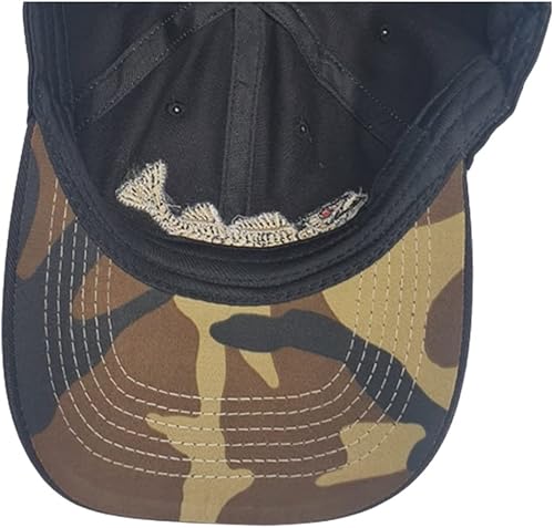 Miniatura 6 de WITHMOONS Sombrero de pesca de algodón con bordado de hueso de pescado, gorra de béisbol YZ10119