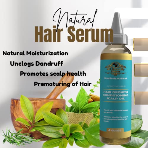 Ayurvedic Herbs With Rosemary & Mint Hair Oil For Damaged Hair, Curls,Hydrates And Repairs, Hair Moisturizer For Dry Damaged Hair. With Detangling Oils 4Oz. #TOP5