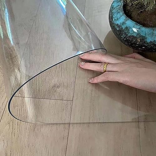 Przezroczysta mata na krzesło biurowe na podłogi z twardego drewna Trwała mata ochronna na krzesło do biurek komputerowych Idealna do domu i biura (rozmiar: 100 x 120 cm)