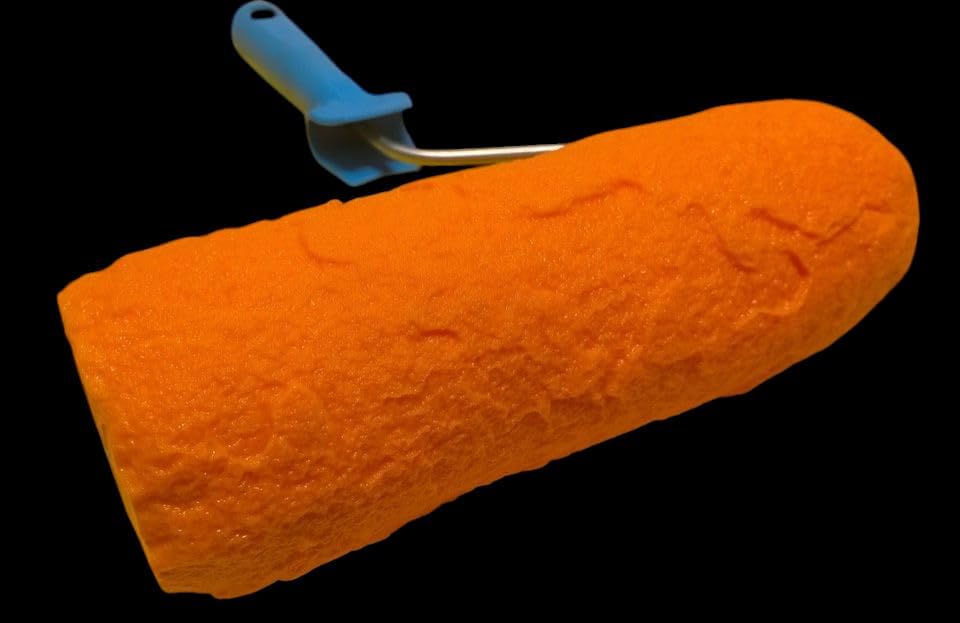 Roller for Wall Plastering Concrete Printed Stone Rock Decorative Stamp Roller, "Alpina Rock 9", 22 x 9 cm, for Floor Moulds and Stone Moulds