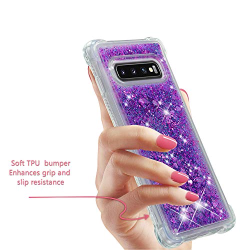 Coque Galaxy S10 à paillettes transparentes LEMAXELERS antichoc - 4
