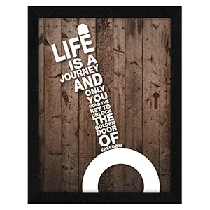 ArtX Paper Motivational Quotes Wall Frame Art Painting, Multicolor, Motivational, 10.0 X 13.0 inches, Set of 1 (Life Is a Journey)