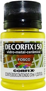 Tinta Decorfix150 (Porcelana) Fosca 37ml Corfix Avulso AMARELO LIMÃO 302